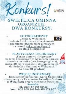 Świetlica Gminna w Wiżajnach organizuje dwa konkursy