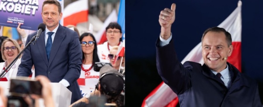 Sondaż exit poll: Rafał Trzaskowski - 50,3 proc., Karol Nawrocki - 49,7 proc.