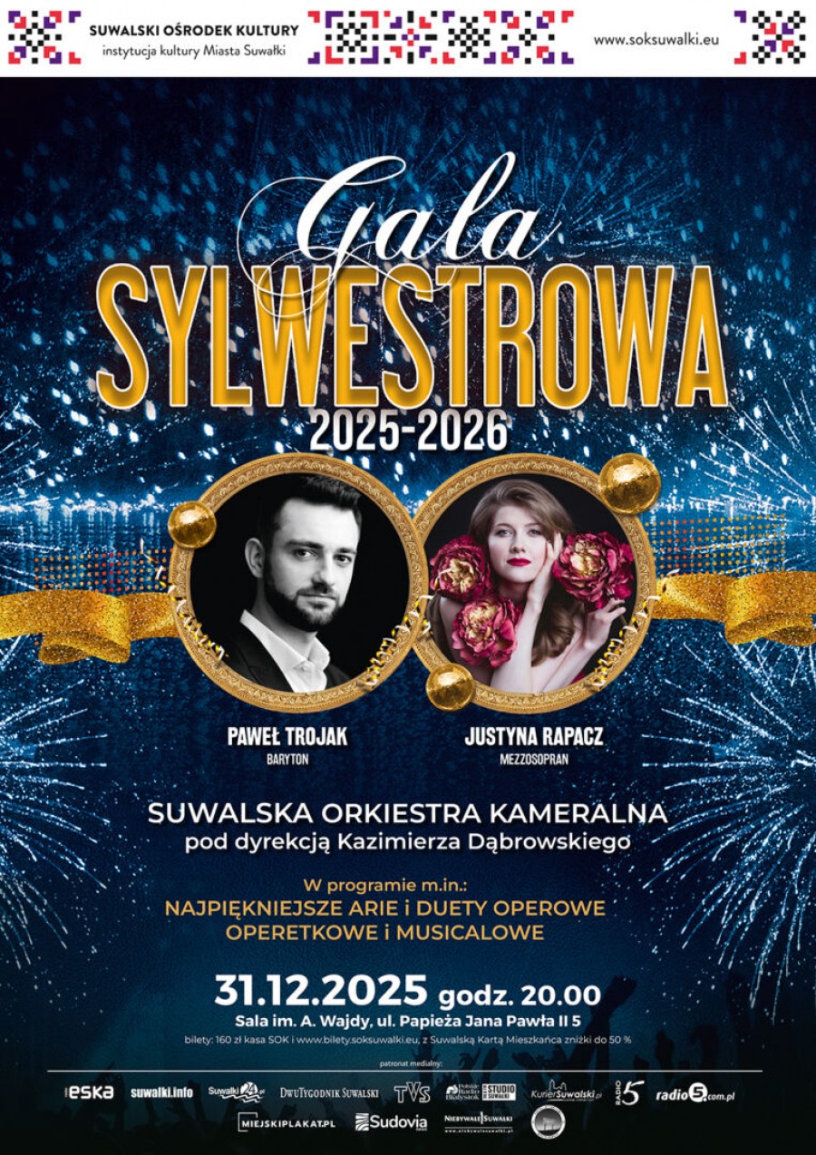 Gala Sylwestrowa. Suwalska Orkiestra Kameralna wraz z solistami