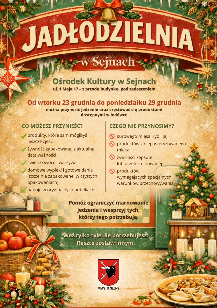 Sejny. Jadłodzielnia w Sejnach na Święta Bożego Narodzenia 