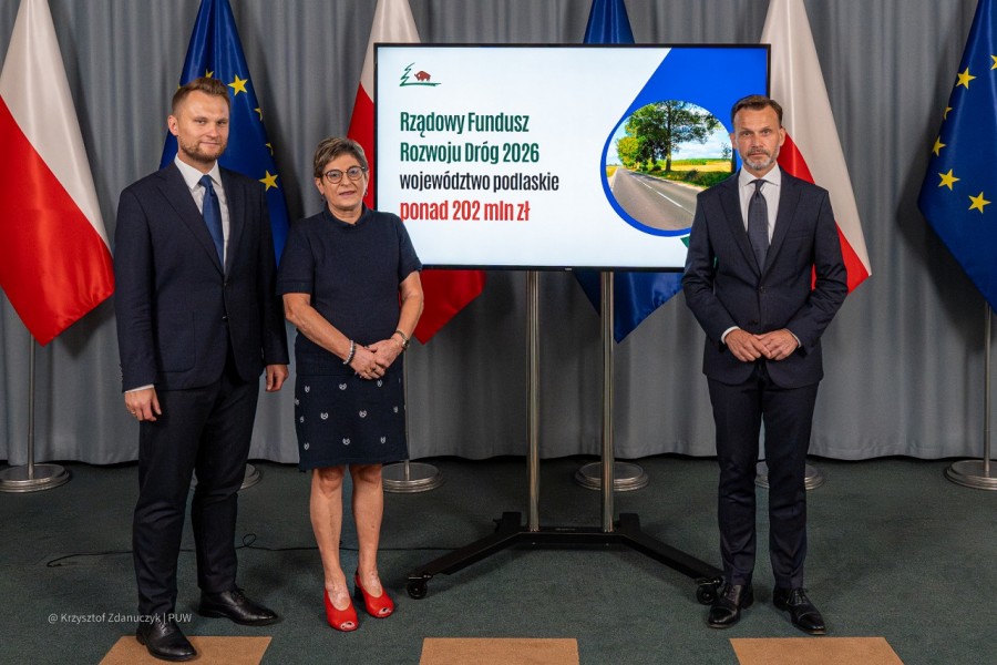 Rządowy Fundusz Rozwoju Dróg 2026: w Podlaskiem ponad 202 mln zł. Samorządy mogą składać wnioski
