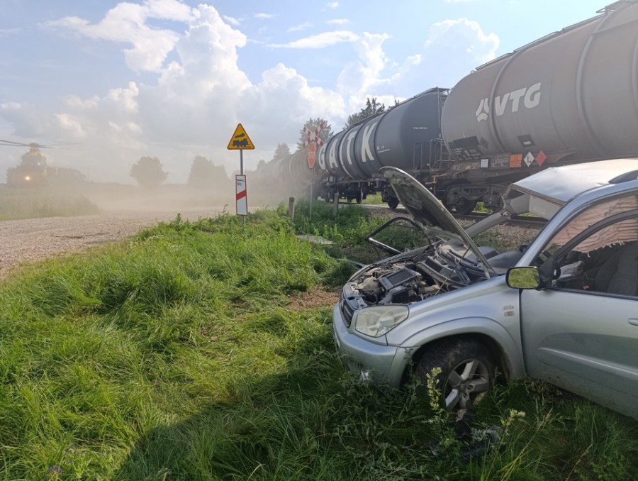 Gmina Puńsk. Zderzenie samochodu z pociągiem