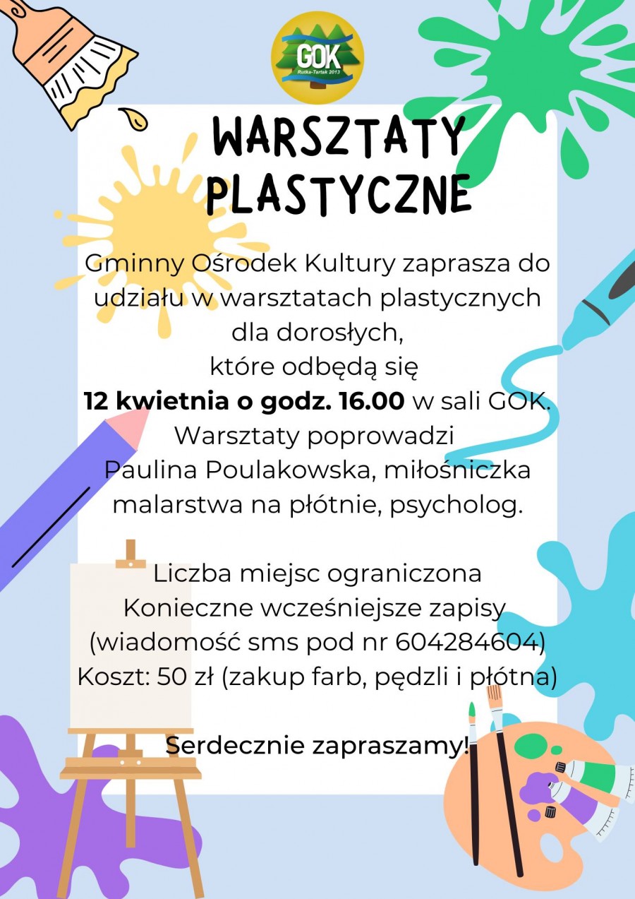 Rutka- Tartak. Warsztaty plastyczne dla dorosłych