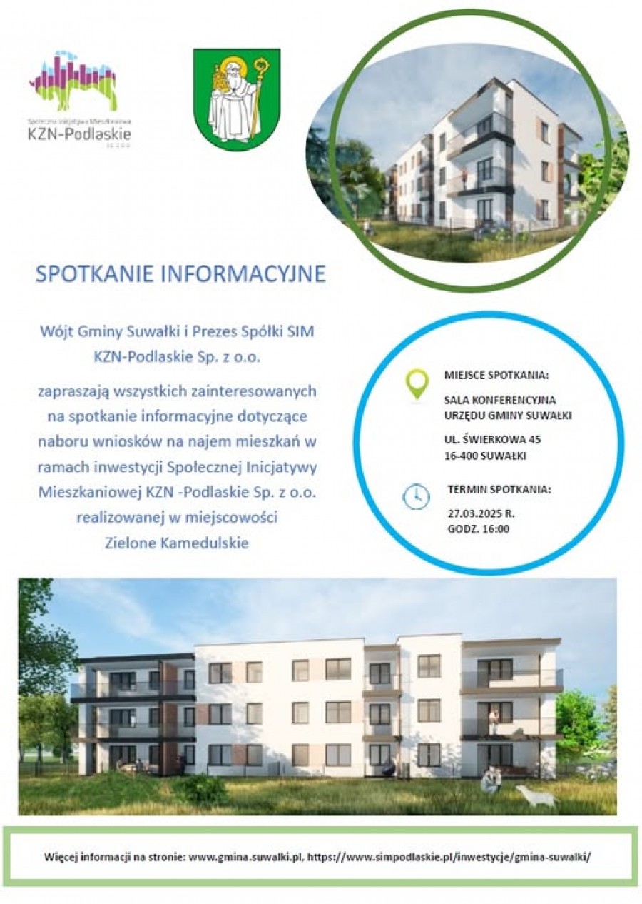 Gmina Suwałki. Spotkanie w sprawie wniosków na najem mieszkań SIM