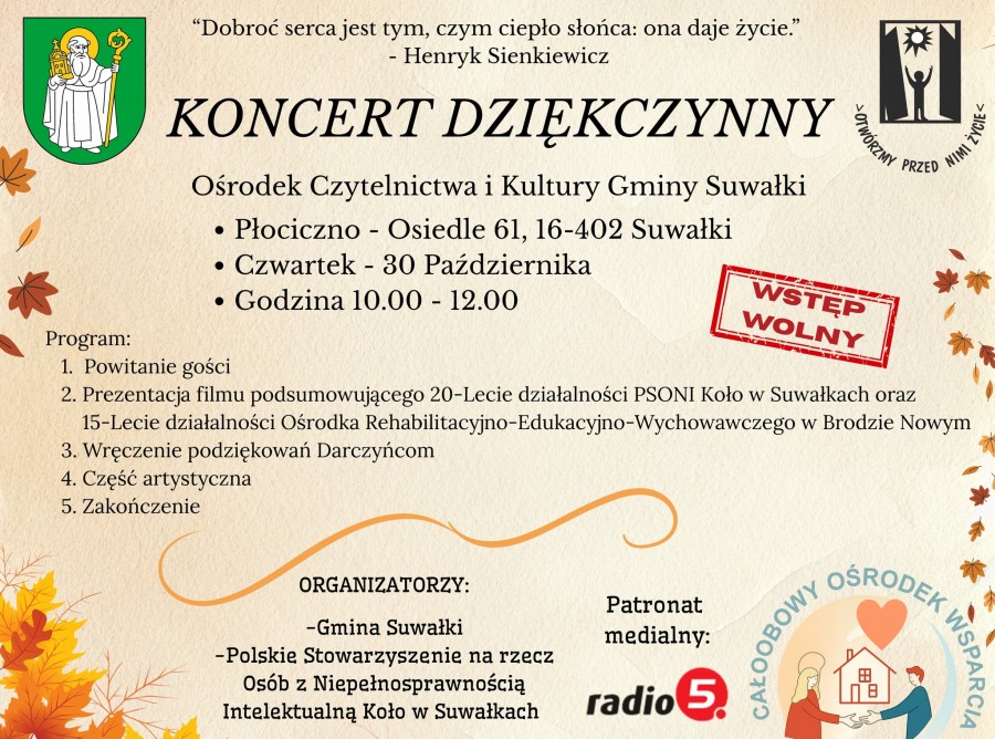 Gmina Suwałki. Koncert Dziękczynny
