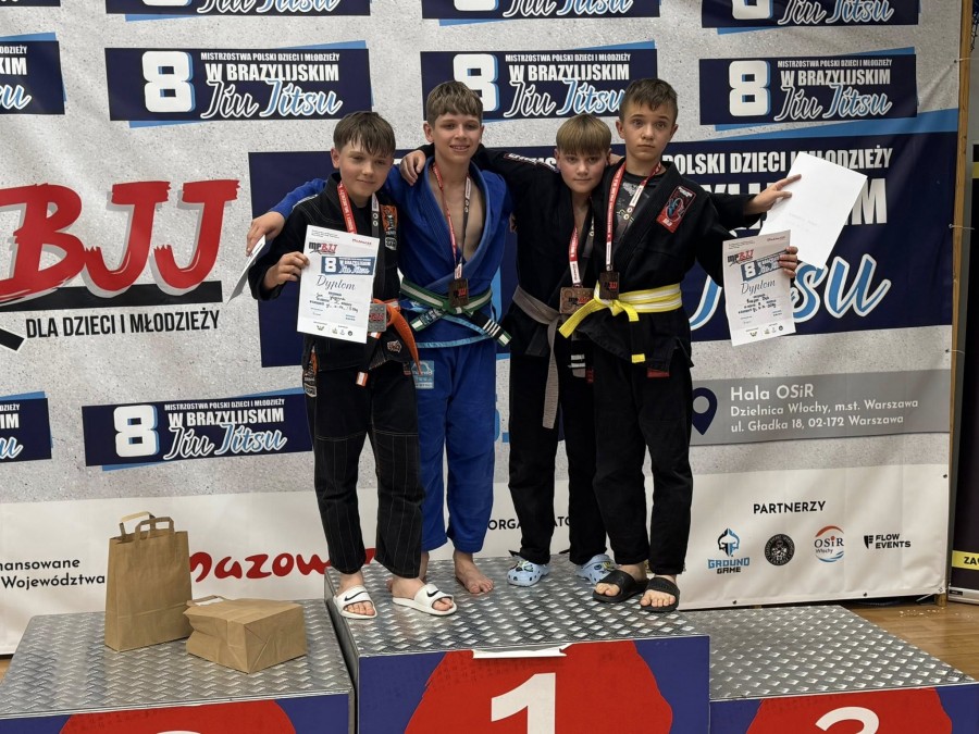 Brazylijskie Jiu Jitsu. Tytuły i medale suwalczan w Mistrzostwach Polski Dzieci i Młodzieży [foto]