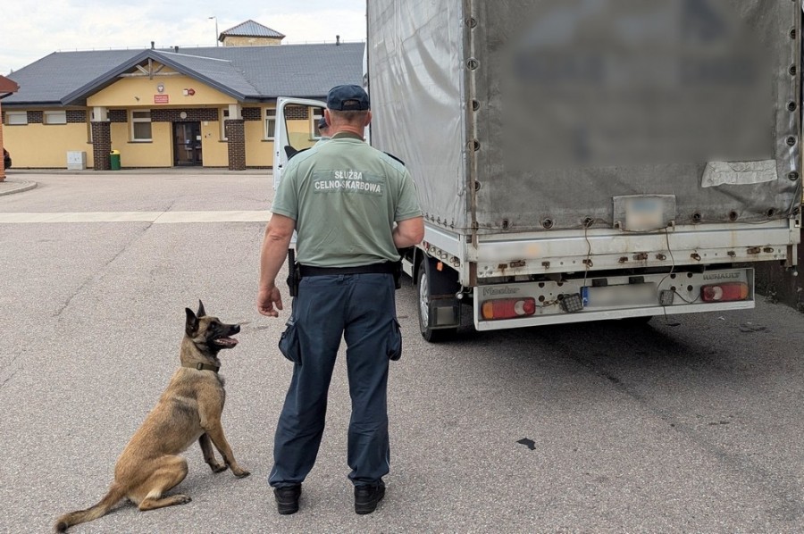 Miały być puste opakowania na ryby, ale Hera wyczuła tytoń. Białorusin przemycał papierosy