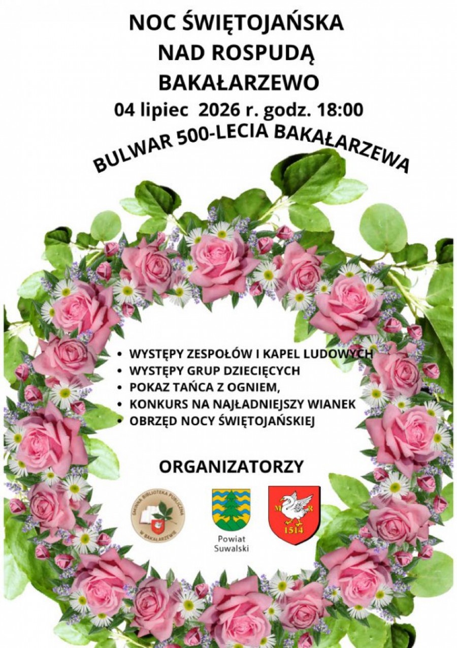 Magia, ogień i tradycja nad Rospudą! Bakałarzewo rozbłyśnie blaskiem Nocy Świętojańskiej