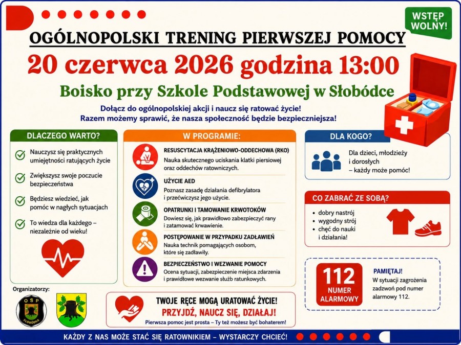 Ogólnopolski trening pierwszej pomocy w Raczkach i Słobódce