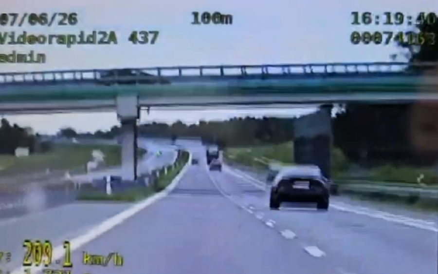 Pędziła ekspresówką 209 km/h