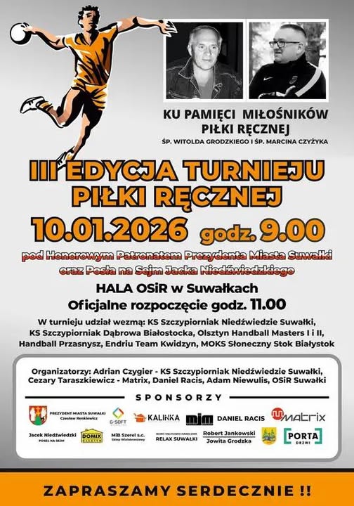 Trzeci Memoriał Grodzkiego i Czyżyka w Suwałkach już w ten weekend