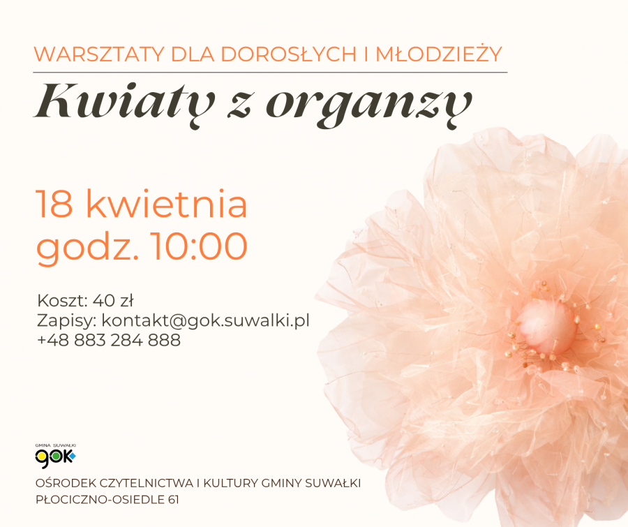 Warsztaty tworzenia kwiatów w Płocicznie