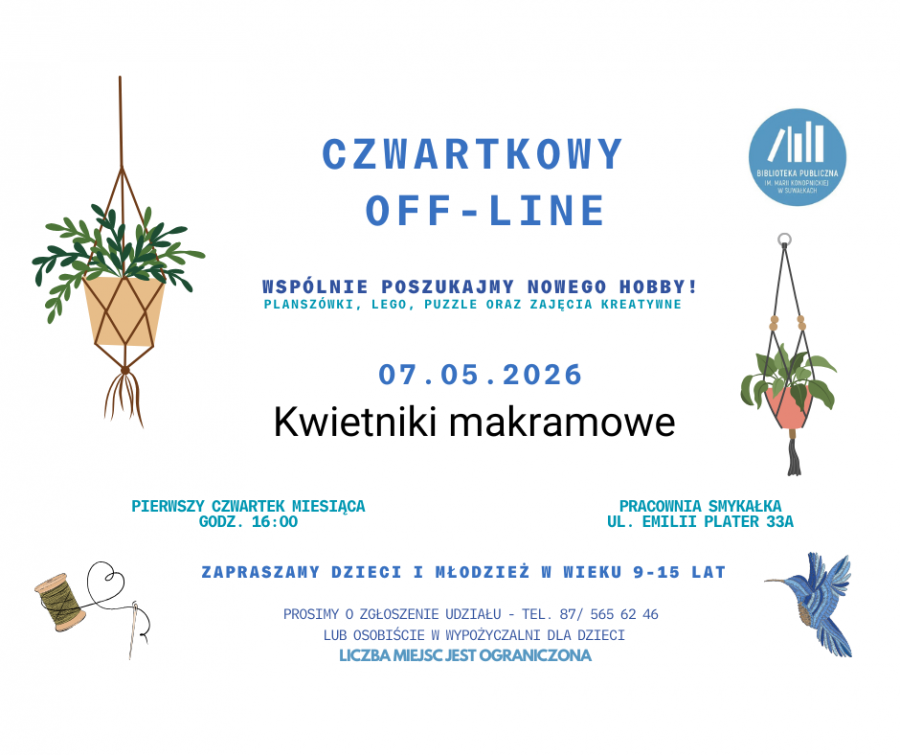 Czwartkowy Off-line: tworzymy kwietniki makramowe