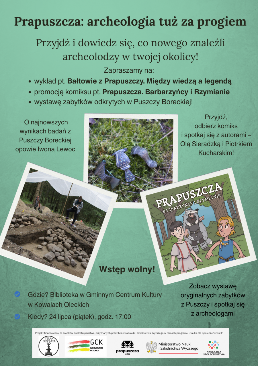 Prapuszcza: archeologia tuż za rogiem. Wykład, promocja komiksu, wystawa