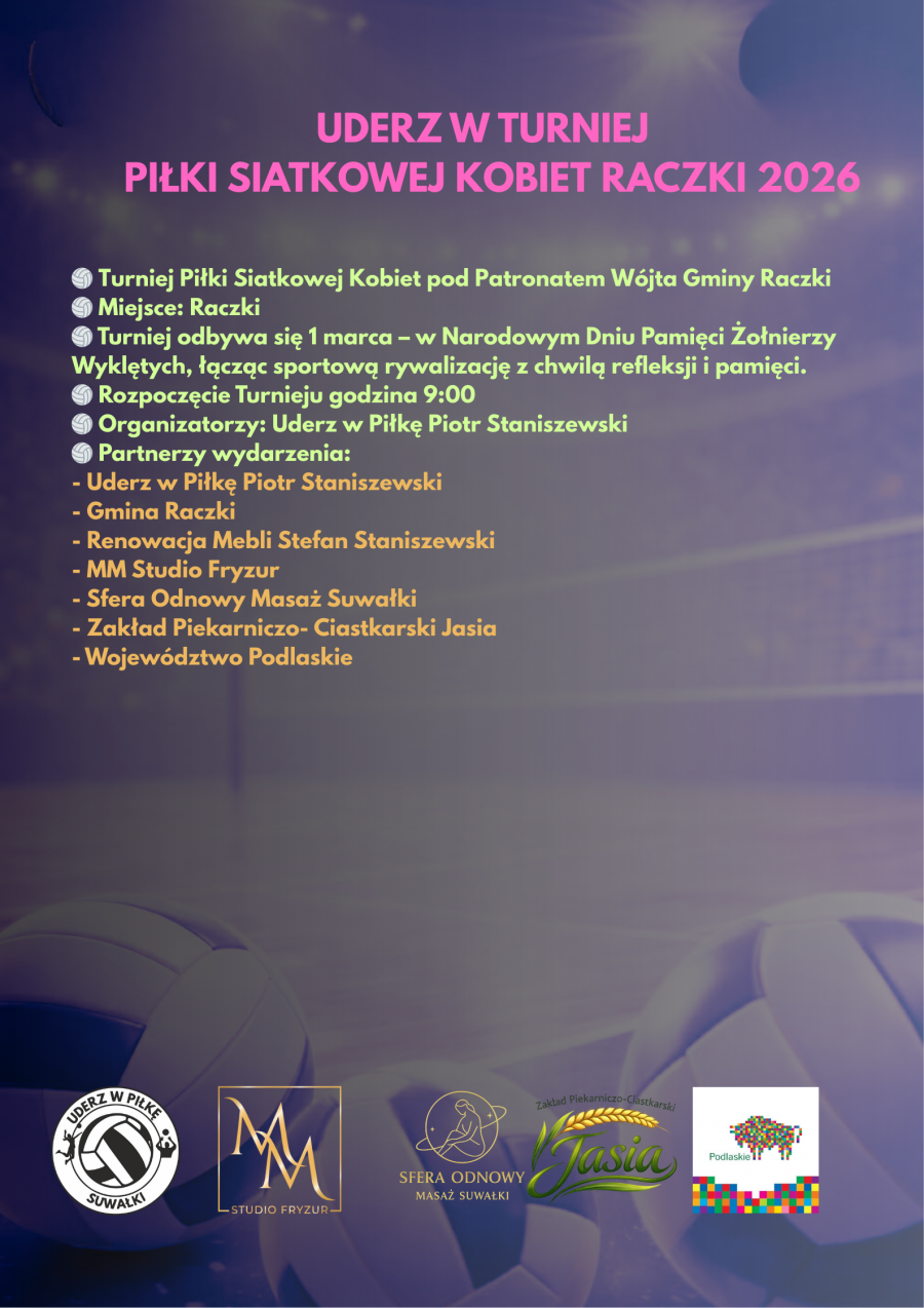 Turniej piłki siatkowej kobiet w Raczkach