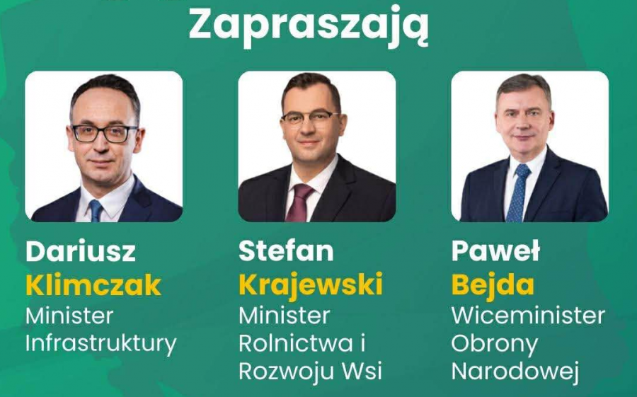 Ministrowie na otwartym spotkaniu w Suwałkach. Droga S8, Rail Baltica, Przesmyk Suwalski