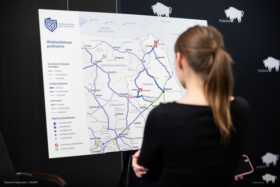 CPK i PKP PLK planują elektryfikację linii Sokółka - Suwałki i budowę terminala w pow. sejneńskim