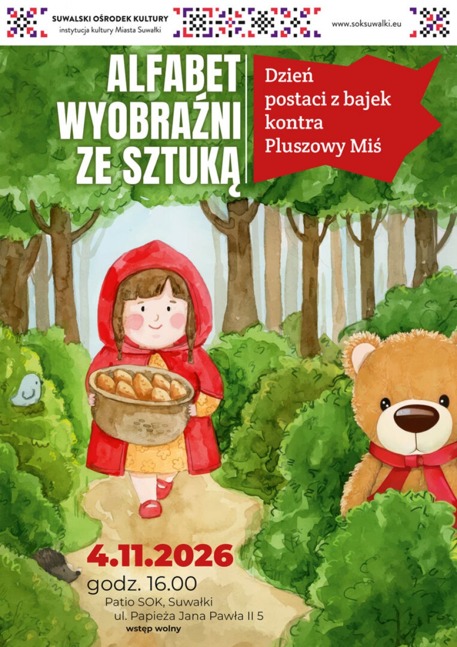 ALFABET WYOBRAŹNI ZE SZTUKĄ – Dzień postaci z bajek kontra Pluszowy Miś
