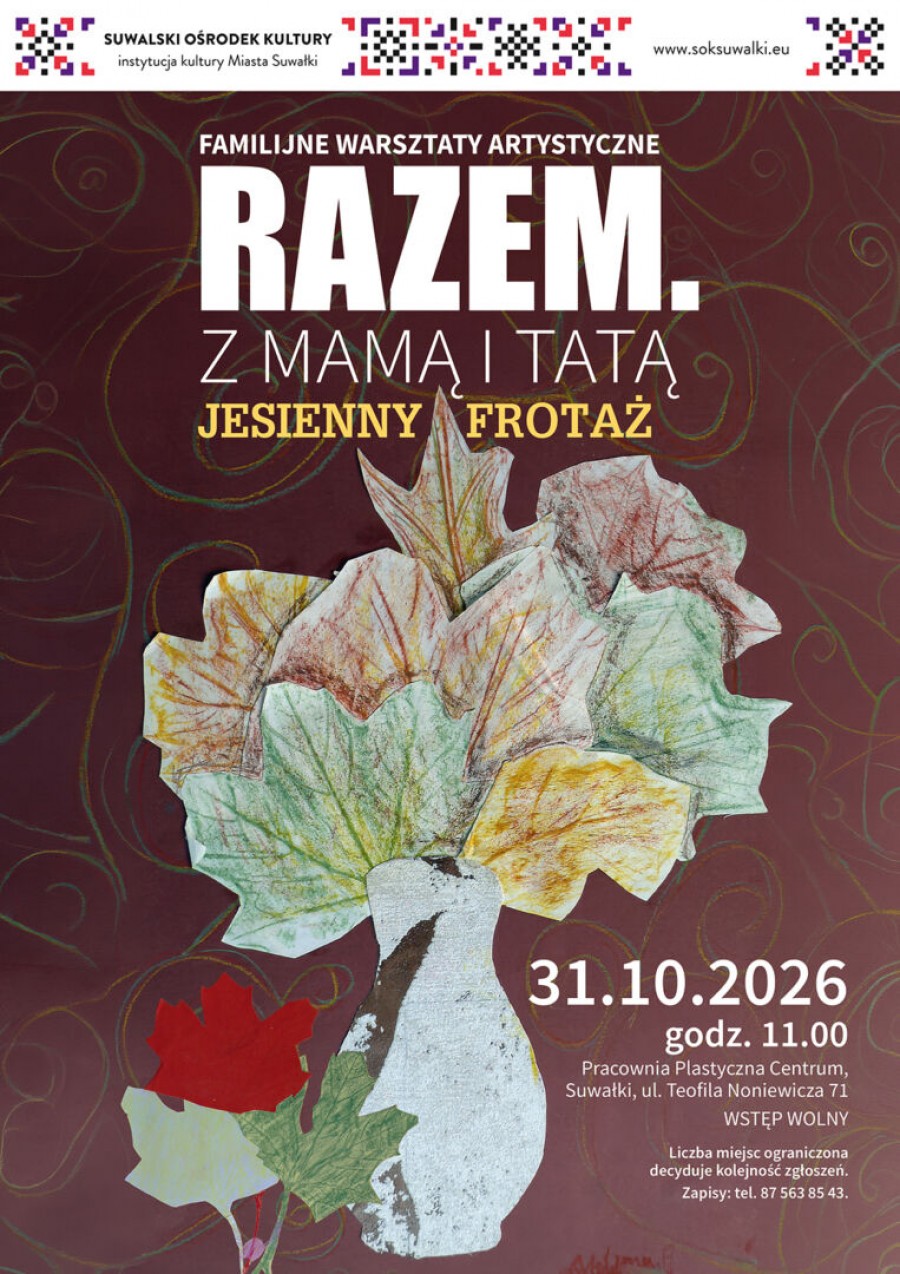 Rodzinne Warsztaty Artystyczne. Razem Z Mamą i Tatą – Jesienny Frotaż