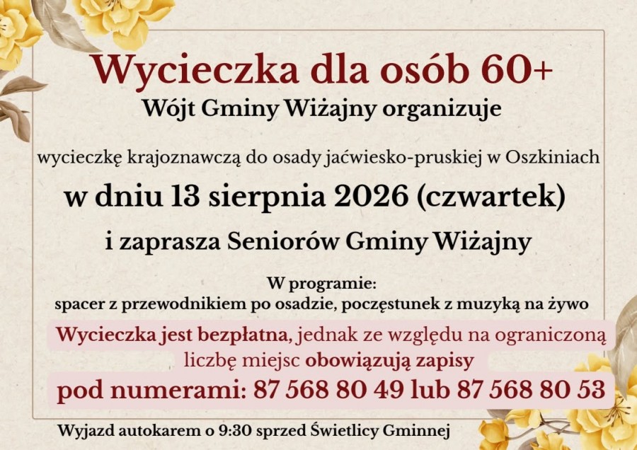 Wycieczka dla seniorów z gminy Wiżajny