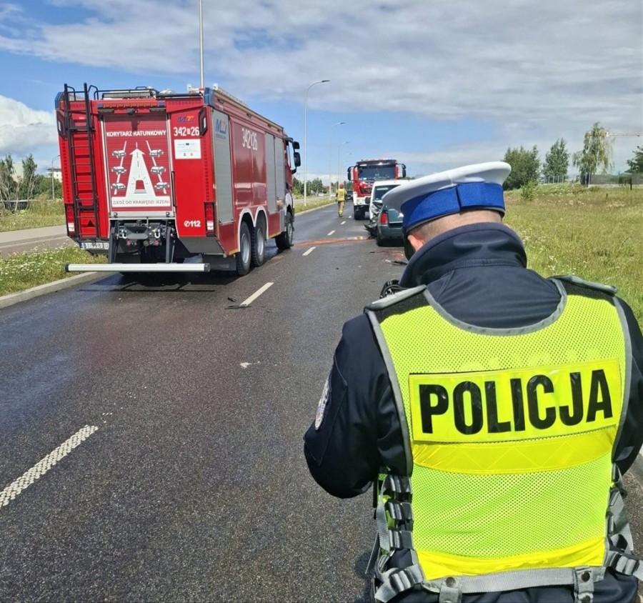 Suwałki. Dwie osoby poszkodowane w wypadku na ul. Pileckiego