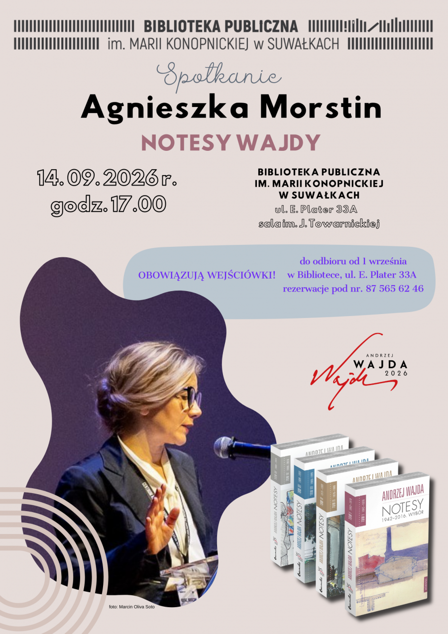 Notesy Wajdy – spotkanie z Agnieszką Morstin w Bibliotece