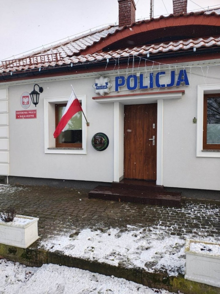 Defibrylator na Posterunku Policji w Bakałarzewie