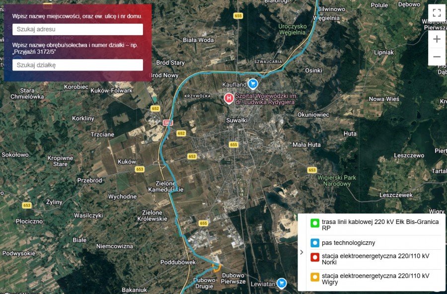 Podziemne połączenie energetyczne Polska - Litwa. Trasa linii kablowej wytyczona