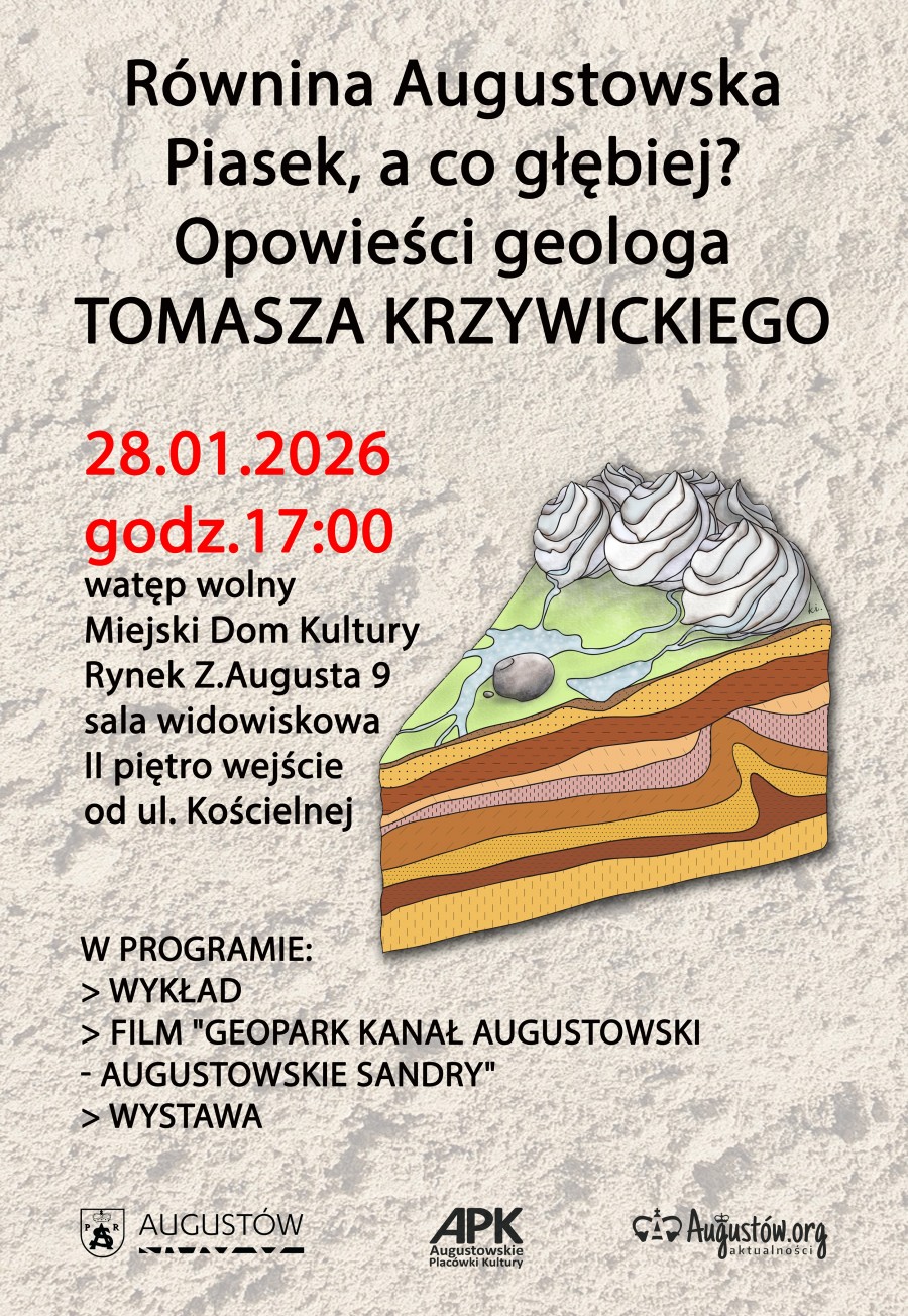Równina Augustowska – Piasek, a co głębiej? – spotkanie z Tomaszem Krzywickim, geologiem