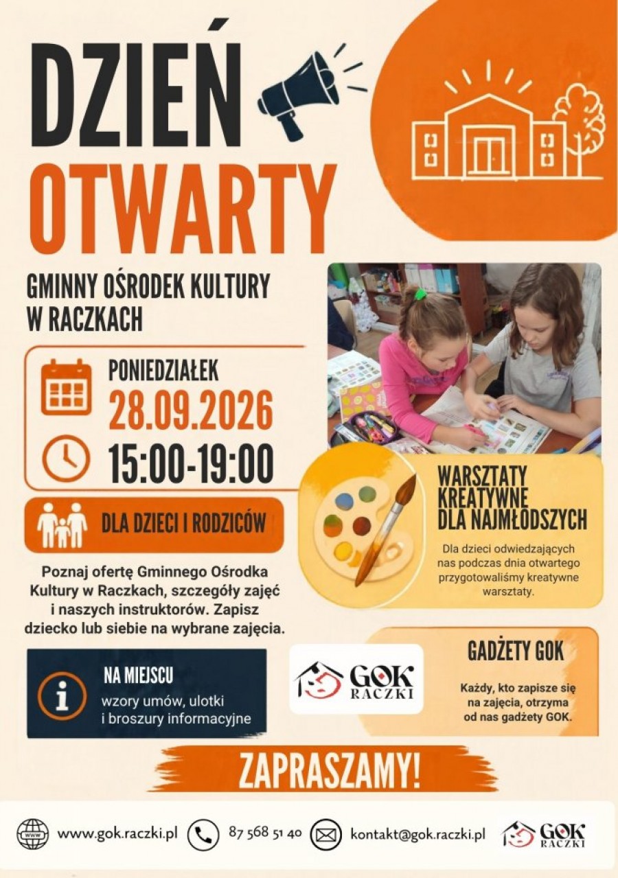 Dzień otwarty w Gminnym Ośrodku Kultury w Raczkach