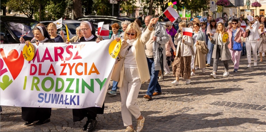 Przez Suwałki po raz piąty przeszedł Marsz dla Życia i Rodziny [zdjęcia]