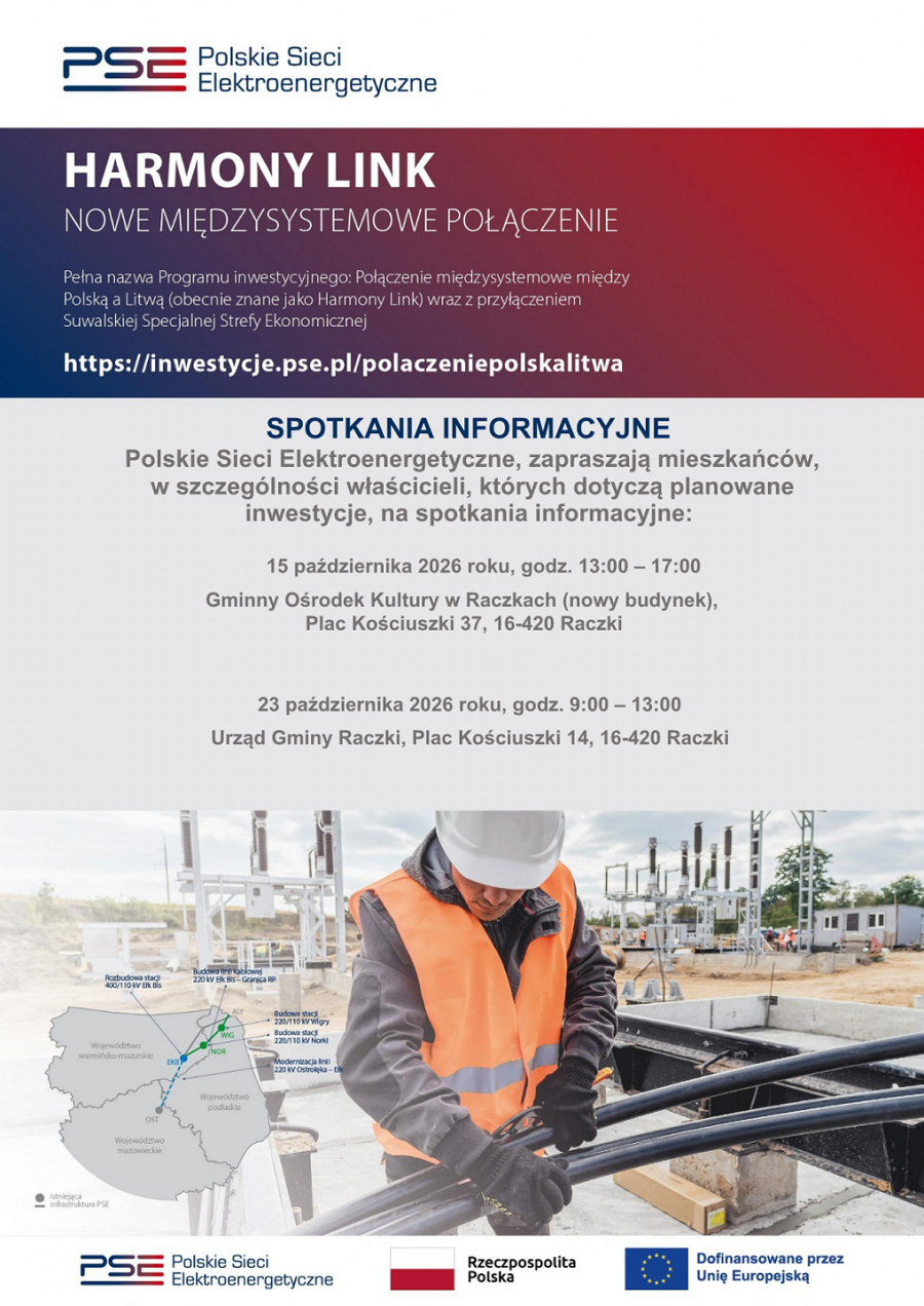 Raczki, Suwałki, Szypliszki. Spotkania w sprawie podziemnej linii kablowej 220 kV Ełk Bis–Granica RP