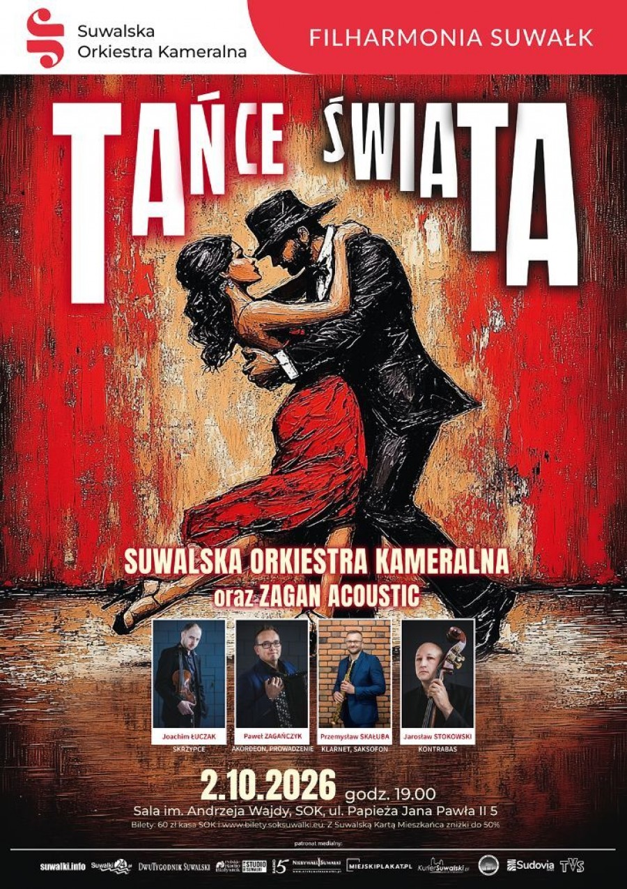 Filharmonia Suwałk: Tańce świata. Suwalska Orkiestra Kameralna oraz Zagan Acousti