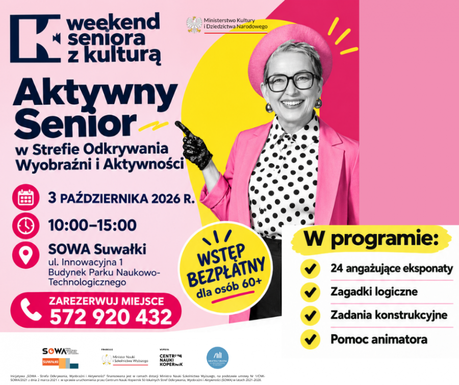AKTYWNY SENIOR w SOWA Suwałki - Weekend Seniora z Kulturą