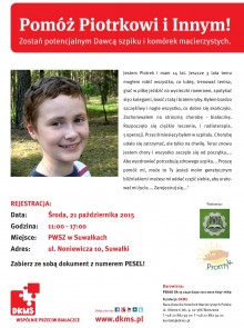 To nie boli i nic nie kosztuje. Akcja dawców szpiku w Suwałkach