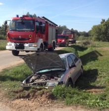 Wypadek koło Olecka. Kierowca ranny