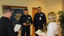 Zatrzymali pijanego kierowcę. Odebrali podziękowania od komendanta