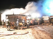 Pożar stodoły w miejscowości Jabłońskie