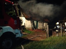 Pożar domu w Olecku
