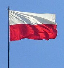 Posłanka rozda flagi