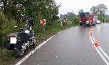 Wypadek motocyklisty koło Raczek