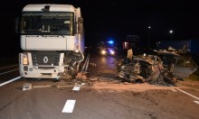 Słobódka. Bez uprawnień i nietrzeźwy wjechał pod ciężarówkę