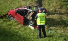 Wypadek w Jaśkach koło Olecka
