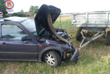 Pijana traktorzystka spowodowała wypadek