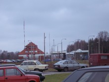 Gołdap. Przygotowania do odprawy ciężarówek