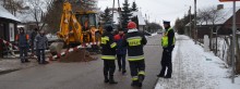 Ewakuacja Zastawia. Koparka uszkodziła gazociąg [zdjęcia]