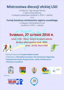 W Suwałkach; diecezjalne mistrzostwa ministrantów w futsalu