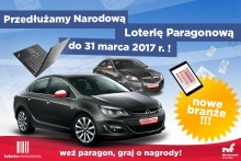 Przedłużamy Narodową Loterię Paragonową do marca 2017 r.