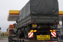 Wojskowy transport z Holandii jechał przez Suwałki