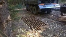 Ponad 80 pocisków artyleryjskich w Puszczy Augustowskiej [zdjęcia]